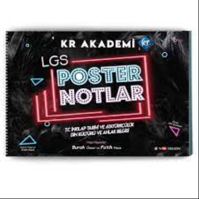  KR AKADEMİ 8 SINIF LGS İNKILAP TARİHİ Poster Notları | BURAK ÜNSUR FATİH HOCA | KR Akademi (75674) | 9786257896337 | 