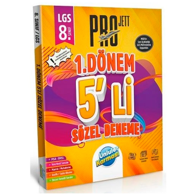 Ünlüler Karması 8. Sınıf LGS Sözel 1. Dönem Pro JETT 5 li Deneme