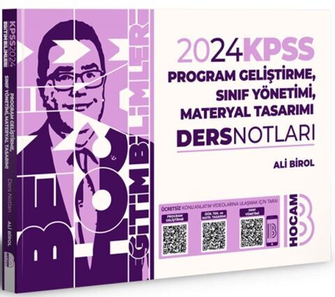  Benim Hocam 2025 KPSS Eğitim Bilimleri Program Geliştirme Sınıf Yönetimi Materyal Tasarımı Video Ders Notları Benim Hocam Yayınları | Ali BirolCan Köni | Benim Hocam Yayınları | 9786256907096 | 