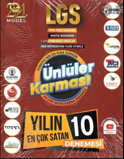  ÜNLÜLER KARMASI 8SINIF LGS 10 DENEME | Ünlüler Karması Yayınları | 9786057457318 | 20249786057457318 | 