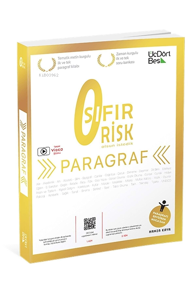 ÜÇ DÖRT BEŞ TYT Paragraf Sıfır Risk Soru Bankası Video Çözümlü