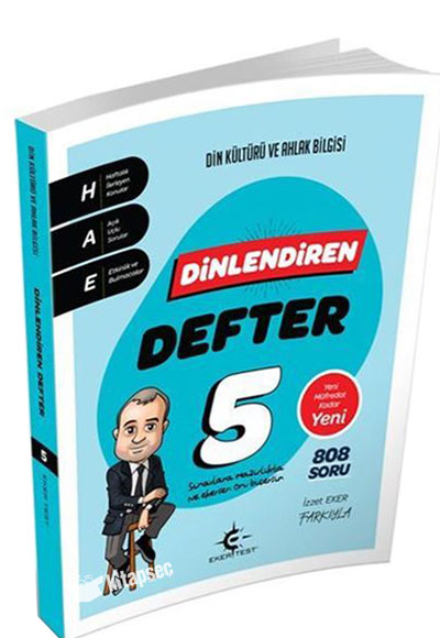 Eker Test Yayınları 5 Sınıf Din Kültürü ve Ahlak Bilgisi Dinlendiren Defter
