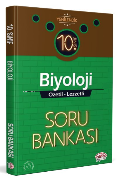  10 Sınıf Biyoloji Özetli Lezzetli Soru Bankası | 10 Sınıf Biyoloji Özetli Lezzetli Soru Bankası | Kolektif | Editör Yayınevi | 9786052803752 