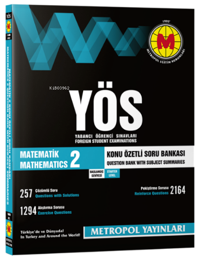 YÖS Matematik-2 Konu Anlatımlı Soru Bankası