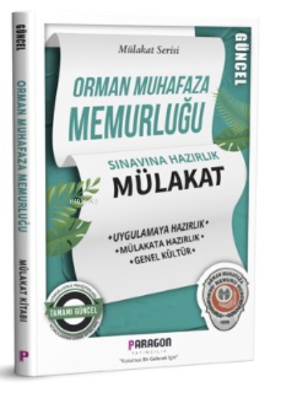  2022 Orman Muhafaza Memurluğu Mülakat Kitabı | Enver Ekinci | Paragon Yayınları | 9786257013925 | 