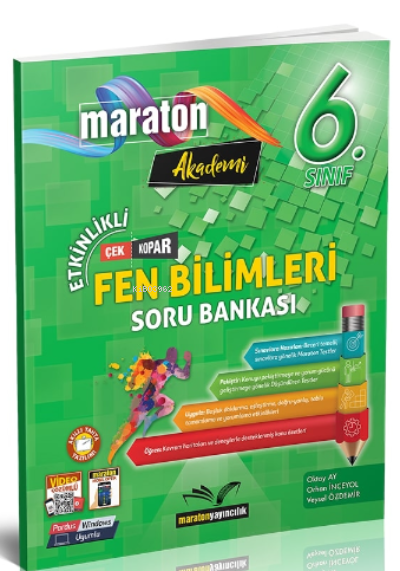  Maraton Akademi 6Sınıf Etkinlikli Fen Bilimleri Soru Bankası | Kolektif | Maraton Yayıncılık | 9786257225120 | 