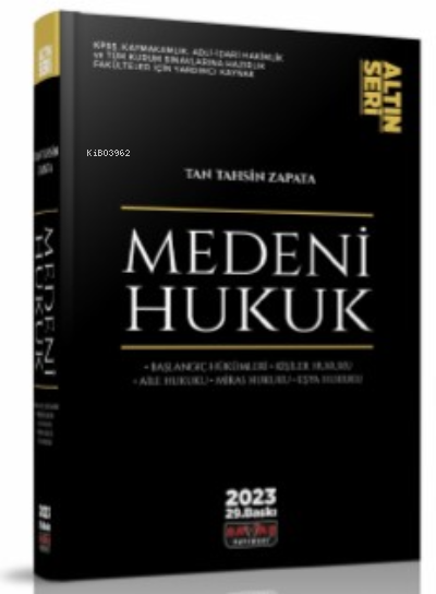 Savaş 2023 Medeni Hukuk Konu Anlatımı 29. Baskı 2023