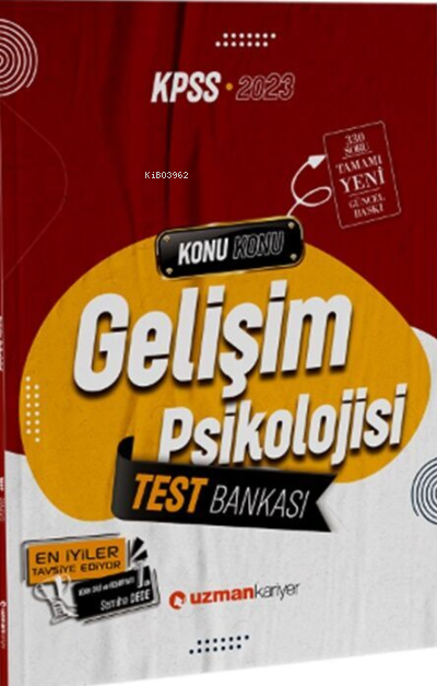  2023 KPSS Gelişim Psikolojisi Test Bankası | 2023 KPSS Gelişim Psikolojisi Test Bankası | Kolektif | Uzman Kariyer Yayınları (Hazırlık) | 9786258463705 