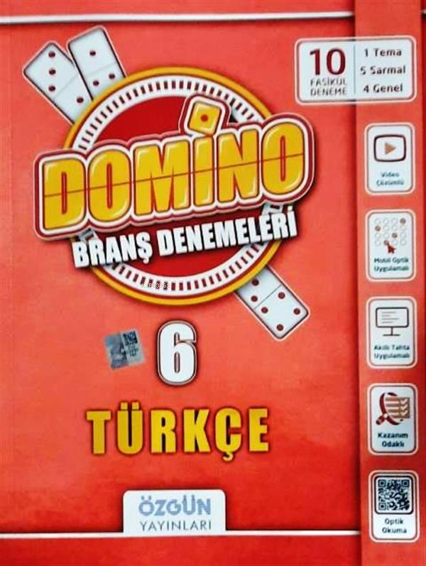 6 Sınıf Türkçe Domino Branş Denemeleri | 6 Sınıf Türkçe Domino Branş Denemeleri | Kolektif | Özgün Yayıncılık | 9786057678317 