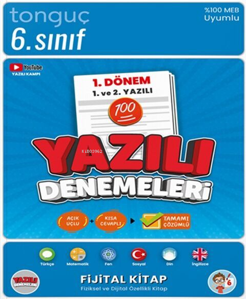 Tonguç Akademi 6. Sınıf Yazılı Denemeleri 1. Dönem 1 ve 2. Yazılı