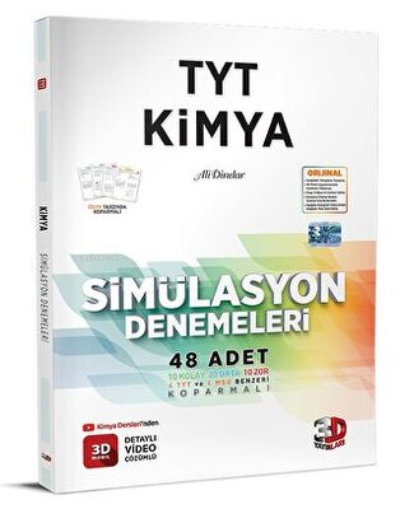 3D Yayınları TYT Kimya Simülasyon 48 Deneme