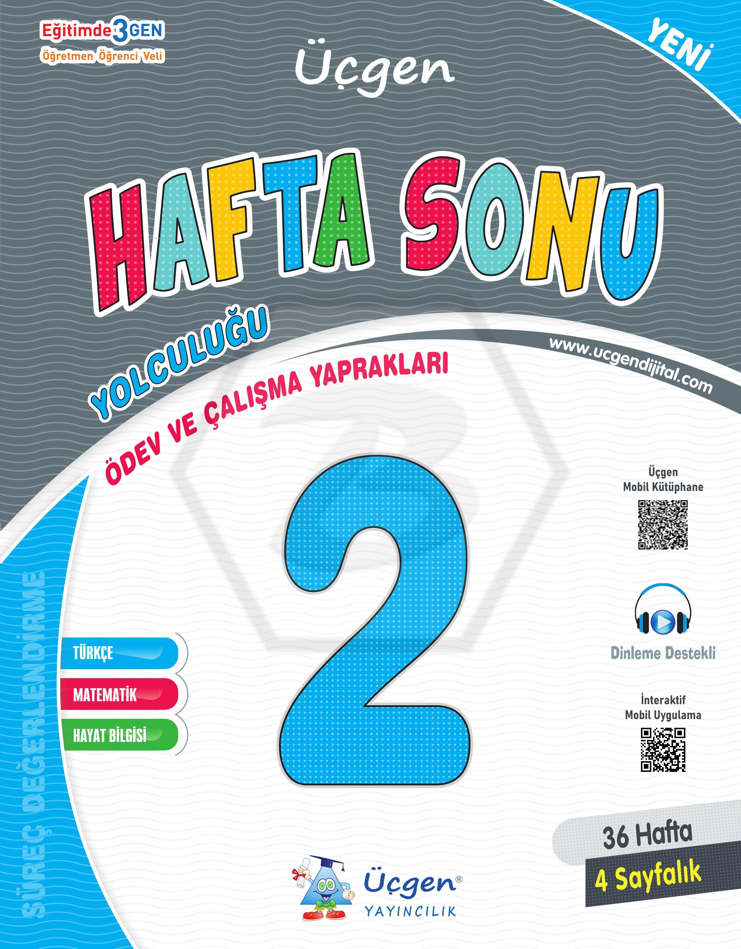 2. Sınıf Hafta Sonu - Ödev Ve Çalışma Yaprakları 36 Hafta - 2024