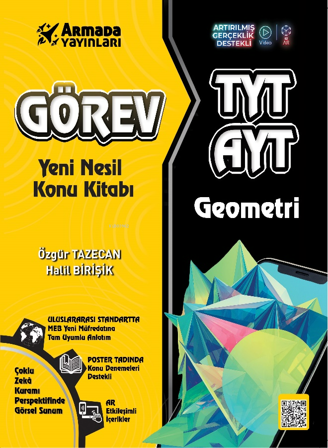  Armada Görev TYT AYT Yeni Nesil Geometri Konu Kitabı | Özgür Tazecan | Halil Birişik | Armada Yayınları (Sınav) | 9786258266580 | 