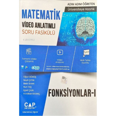  Üniv Haz Matematik Ka Sb Fonksiyonlar I 2022 | Kolektif | Çap Yayınları (Bayilik) | 9786257732949 | 