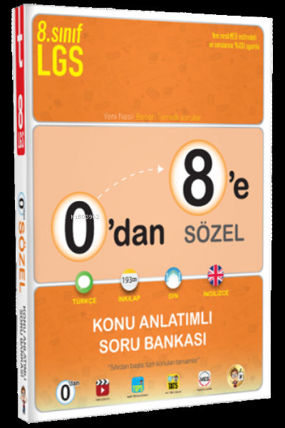 0'dan 8'e Sözel Konu Anlatımlı Soru Bankası