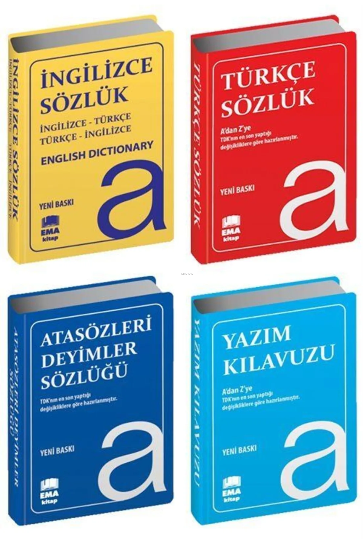 Sözlük Seti Türkçe - İngilizce - Atasözleri ve Yazım Klavuzu