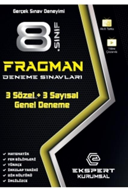  Ekspert 8 Sınıf Fragman Denemeleri | Kolektif | Ekspert Yayınları | 9786250006276 | 