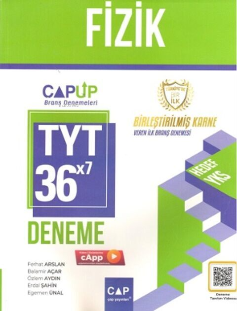 Çap TYT Fizik 36 x 7 Up Deneme