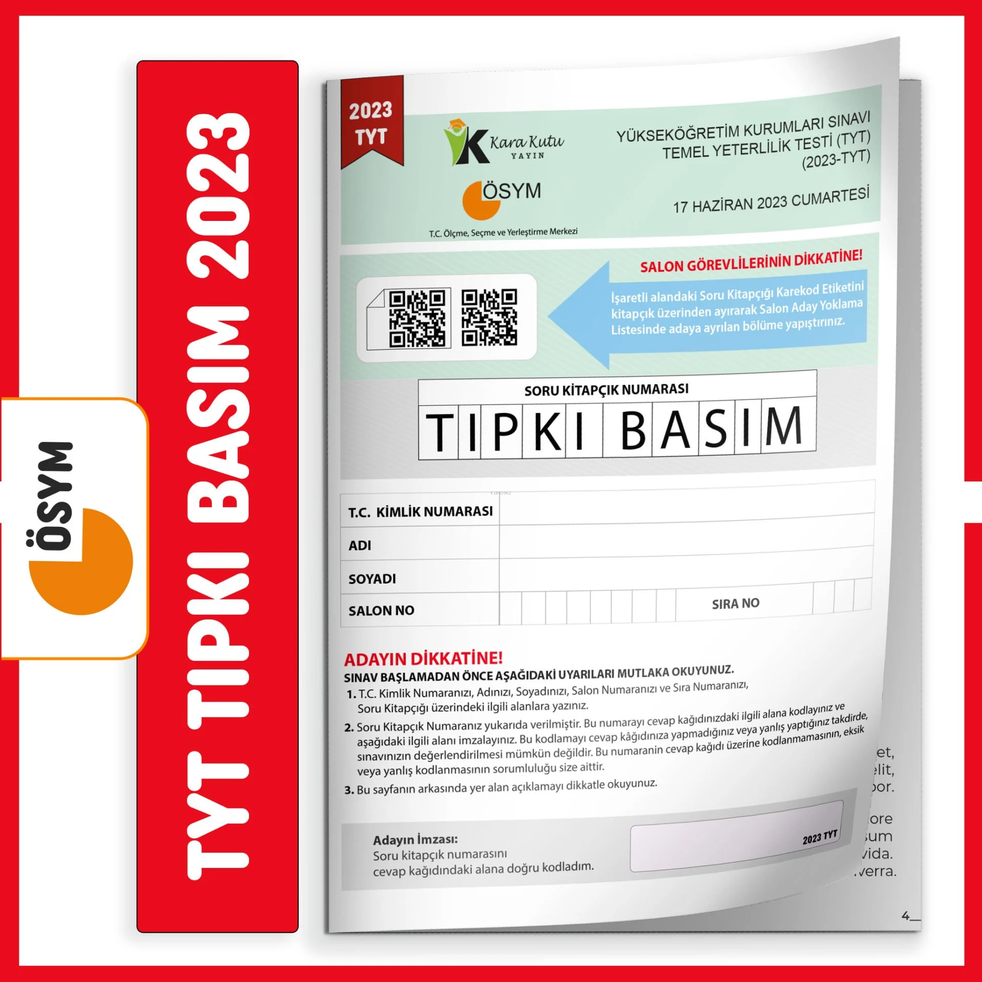 TYT 2023 ÖSYM Tıpkı Basım