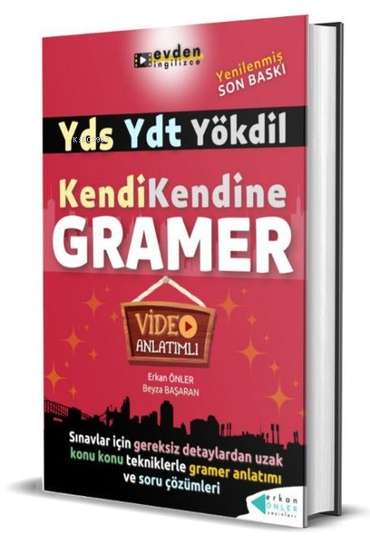  YDS YDT Yökdil Kendi Kendine Gramer Video Anlatımlı | YDS YDT Yökdil Kendi Kendine Gramer Video Anlatımlı | Erkan Önler | Yazarın Kendi Yayını | 9786259913537 