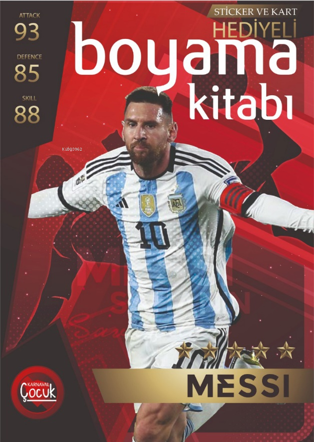 Messi - Sticker ve Kart Hediyeli Boyama Kitabı