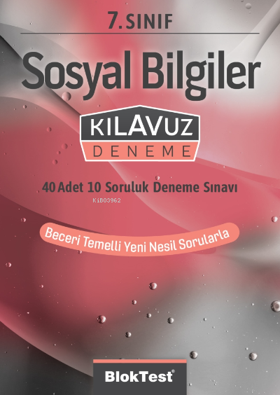  7Sınıf Bloktest Sosyal Bilgiler Kılavuz Deneme | Kolektif | Bloktest Yayınları | 9789752418868 | 