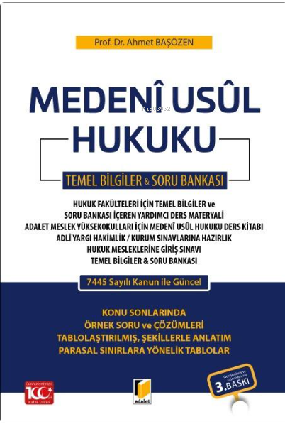 Medeni Usul Hukuku Temel Bilgiler & Soru Bankası