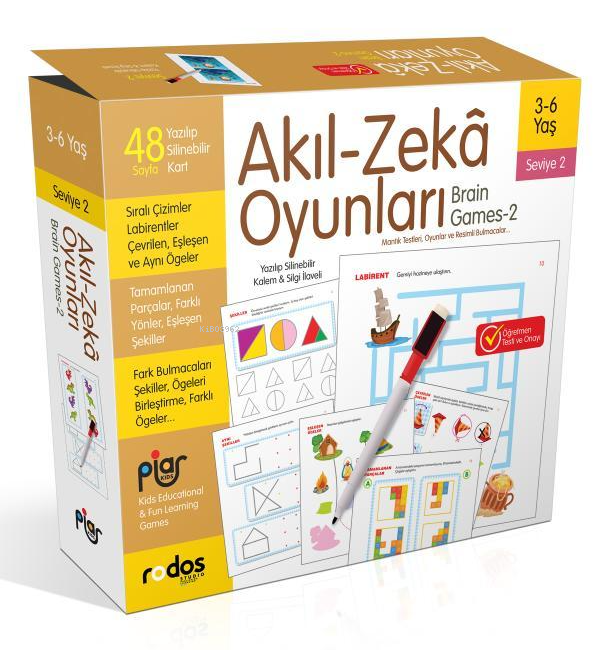  Akıl Zeka Oyunları Seviye 2 36 Yaş | Akıl Zeka Oyunları Seviye 2 36 Yaş | Kolektif | Piar Yayınevi | 8682974923633 