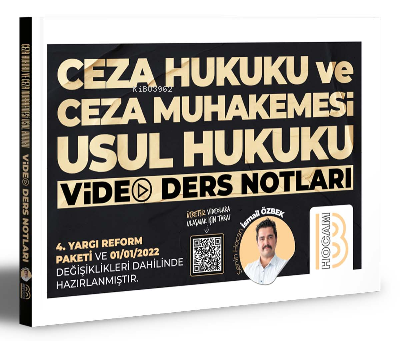  KPSS A Grubu Ceza Hukuku ve Ceza Muhakemesi Usul Hukuku Video Ders Notları | İsmail Özbek | Benim Hocam Yayınları | 9786258060416 | 