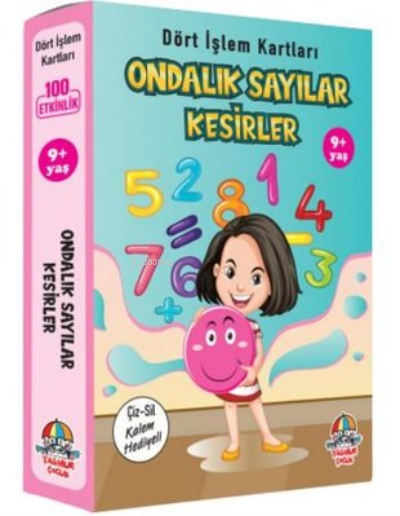 Dört İşlem Kartları - Ondalık Sayılar/Kesirler (9+ Yaş)