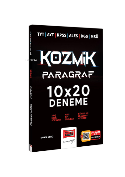 TYT AYT KPSS ALES DGS MSÜ Kozmik Paragraf 10x20 Deneme | TYT AYT KPSS ALES DGS MSÜ Kozmik Paragraf 10x20 Deneme | Engin Genç | Yargı Yayınevi | 9786254213007 