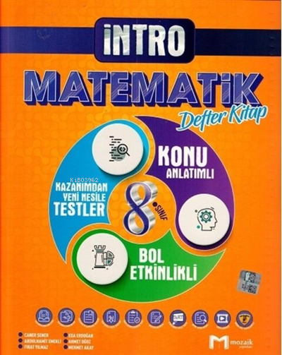 8.Sınıf Mozaik İntro Defter Matematik - 2022