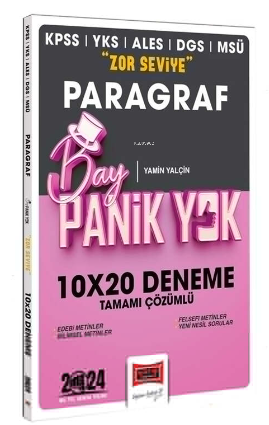 Yargı 2024 KPSS YKS MSÜ Bay Panik Yok Paragraf Zor Seviye 10x20 Tamamı Çözümlü Deneme