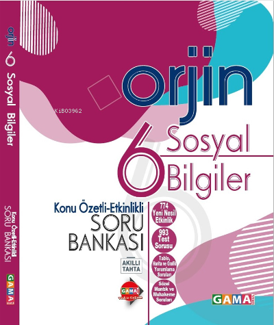 6. Sınıf Sosyal Bilgiler Orjin Konu Özetli Etkinlikli Soru Bankası + Sosyal Destek Soru Bankası + 20 Deneme