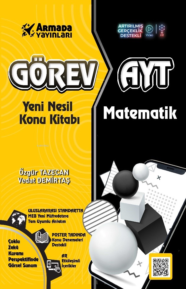  Armada Görev Ayt Matematik Yeni Nesil Konu Kitabı | Özgür Tazecan | Vedat Demirtaş | Armada Yayınları (Sınav) | 9786258266542 | 
