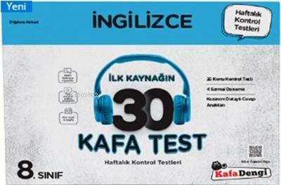 KafaDengi 8. Sınıf  İngilizce 30 Kafa Test( Haftalık Kontrol Testleri + Sarmal Deneme)