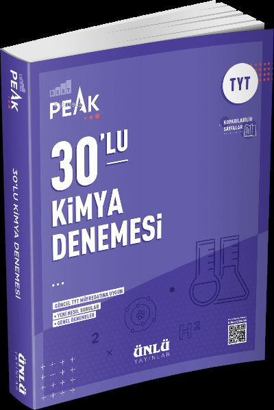 Ünlü TYT Kimya BEST PEAK 30lu Branş Denemesi