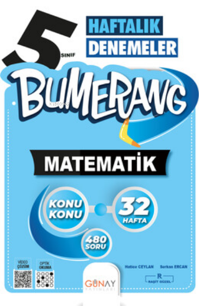  5Sınıf Bumerang 32 Haftalık Matematik Denemeleri | Kolektif | Günay Yayıncılık | 9786257150972 | 
