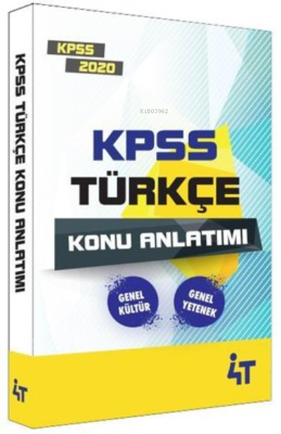  4T 2020 Kpss Türkçe Konu Anlatım | Turan Şahin | 4T Yayınevi | 9786057521514 | 