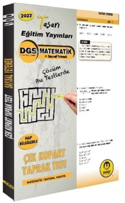  2022 DGS Matematik çek Kopar Yaprak Test | 2022 DGS Matematik çek Kopar Yaprak Test | Özgen Bulut | İbrahim Doğan | Tasarı Yayınları | 9789944351836 