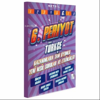  6 Sınıf Türkçe Periyot | 6 Sınıf Türkçe Periyot | Kolektif | Netbil Yayıncılık | 9786257857161 