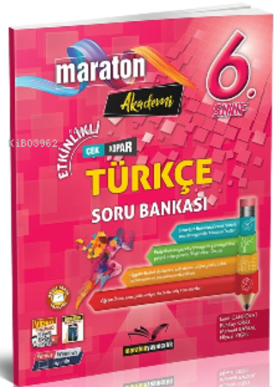 Maraton Akademi 6.Sınıf Etkinlikli Türkçe Soru Bankası