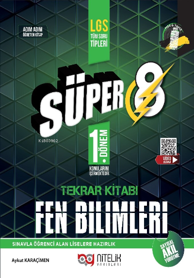 Süper 8 1.Dönem Fen Bilimleri Tekrar Kitabı