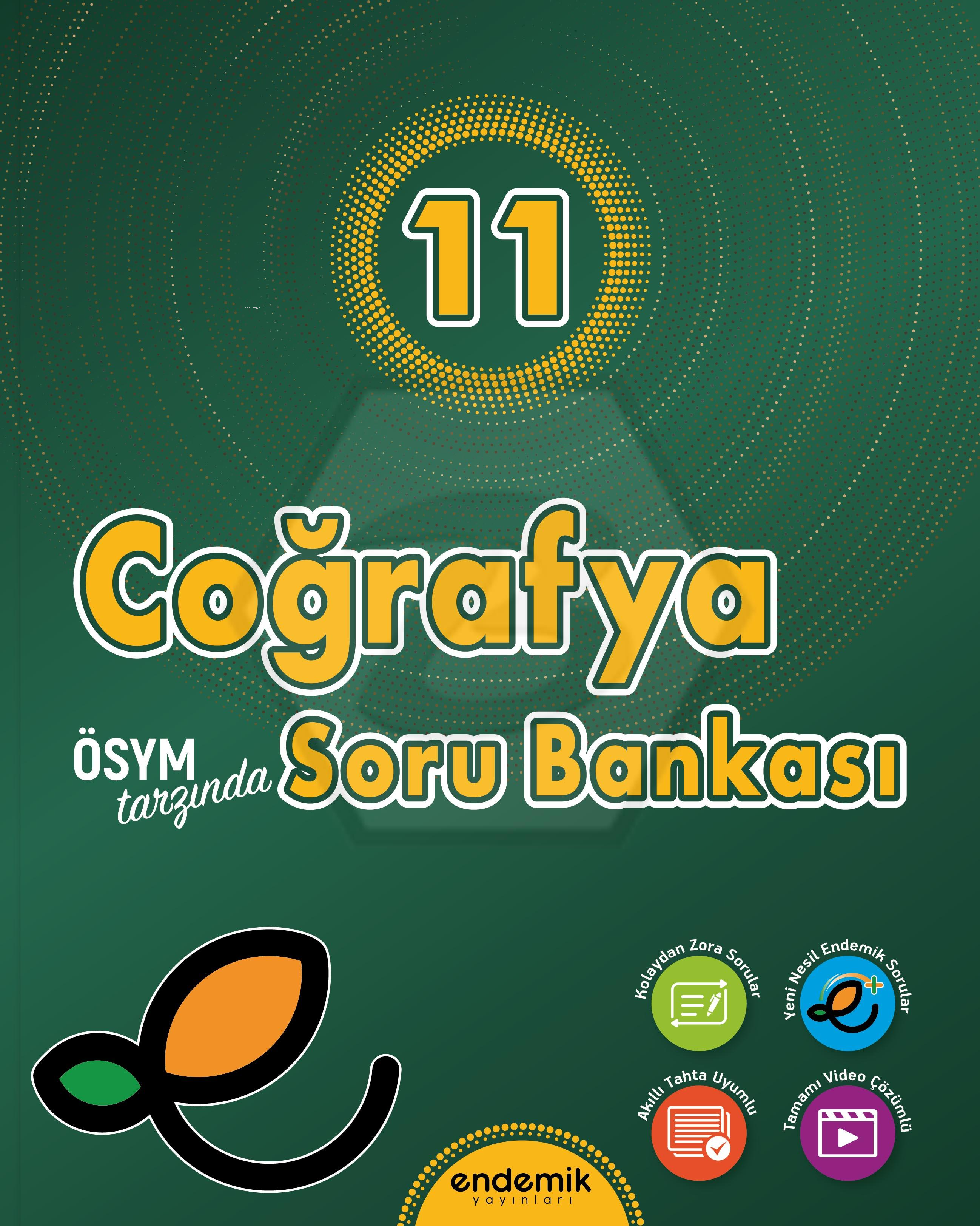  Endemik 11Sınıf Coğrafya Soru Bankası 2024 | Kolektif | Burçak Kaya Bozatlı | Burçak Kaya Bozatlı | Endemik Yayınları (Hazırlık) | 9786257430593 | 