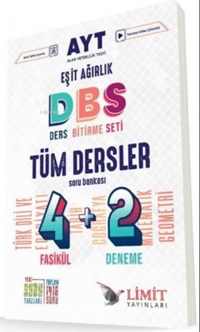 LİMİT AYT (EŞİT AĞIRLIK) DBS TÜM DERSLER 4+2 SORU BANKASI