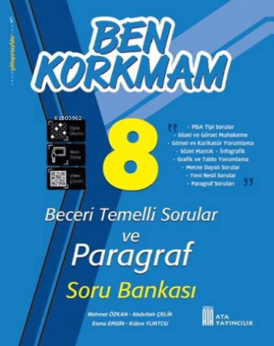 Ata Yayıncılık 8. Sınıf Paragraf  Soru Bankası ( Beceri Temelli Sorular)