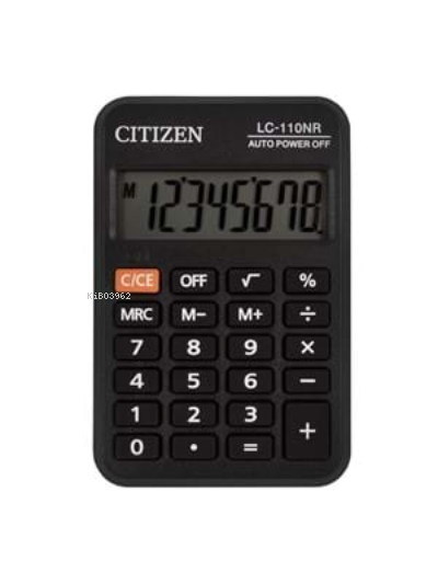  Citizen Lc 110nrbl Hesap Makinesi Cep Tipi Siyah | Citizen | 4562195139386 | 