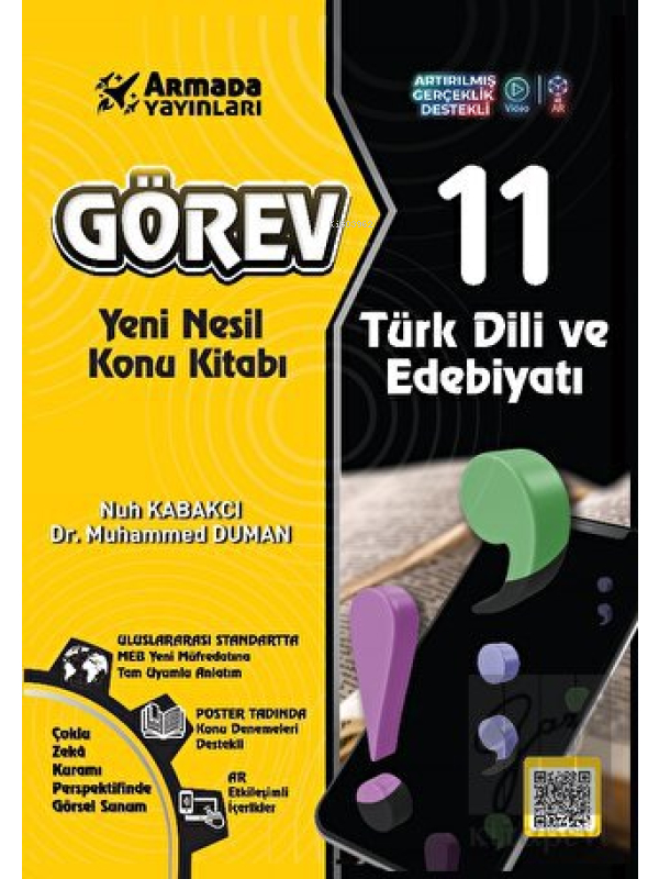  Görev 11 Sınıf Türk Dili ve Edebiyatı Görev Konu Kitabı | Muhammed Duman | Nuh Kabakçı | Armada Yayınları (Sınav) | 9786258266344 | 