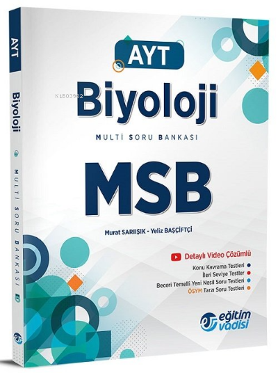  2022 Ayt Msb Bıyolojı | 2022 Ayt Msb Bıyolojı | Kolektif | Eğitim Vadisi Yayınları | 9786051949017 