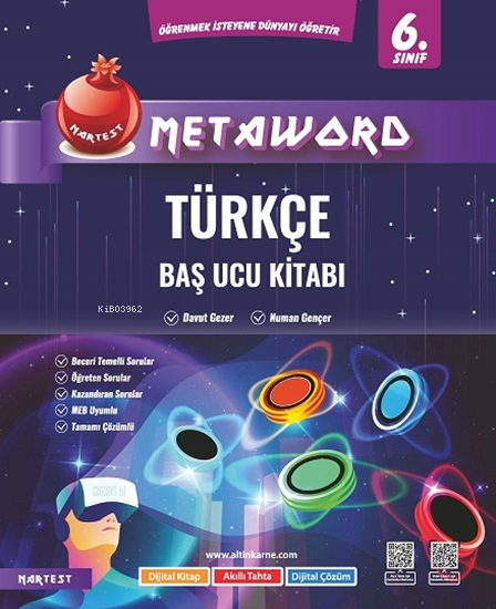 6 Sınıf Metaword Türkçe | Davut Gezer | Numan Gençer | Nartest Yayınevi | 9786257865920 | 